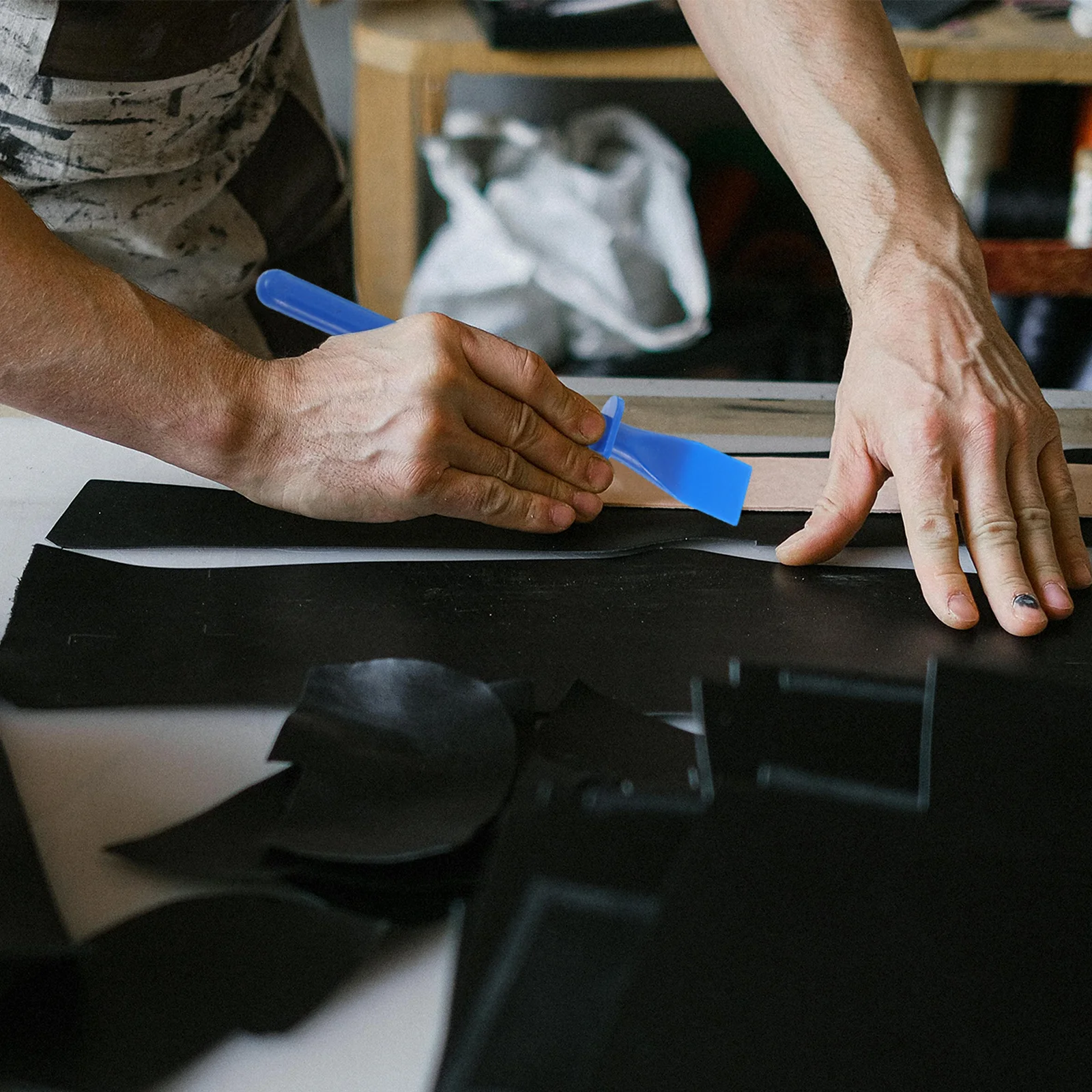 

5pcs Colored Plastic Glue Spreader Applicator For Leatherwork Diy Art Crafts Painting Scrapers Tool Kit Wallpapers Coating