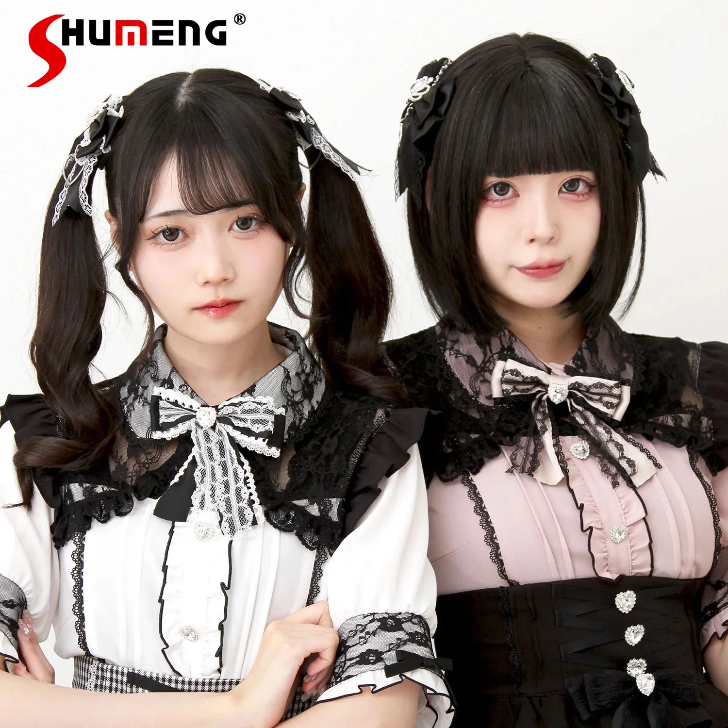 

Японская тяжелая промышленность, милая милая блузка с кружевным бантом, кукольный воротник с объемными рукавами, однобортные универсальные рубашки в стиле Лолиты, женские топы