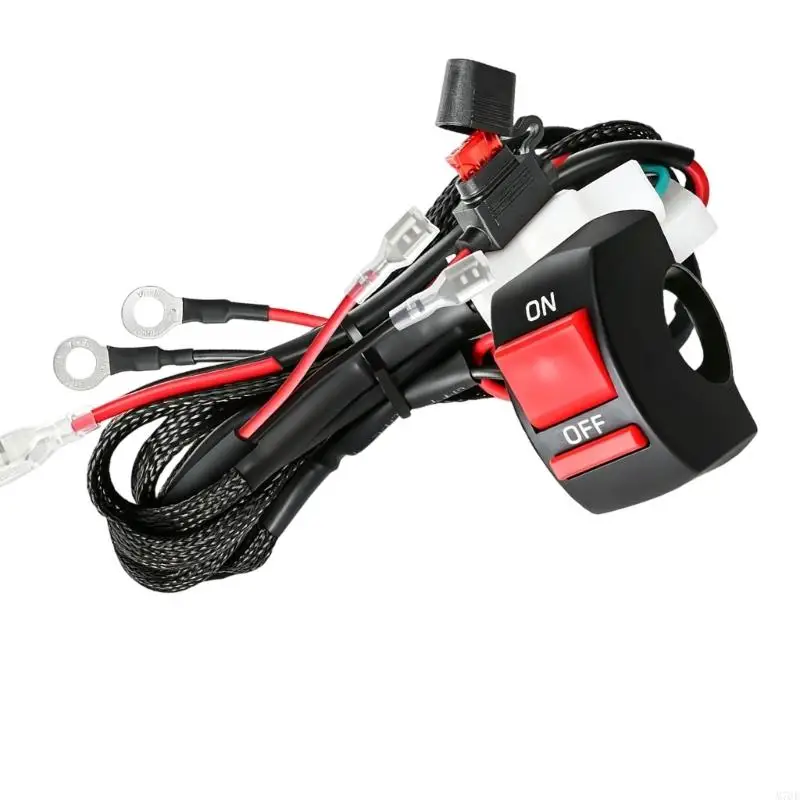 M76E LED-Lichtleiste, Kabelbaum, Motorrad-Lenkerschalter, 7–8 Zoll, 2 Leitungen – Detail 10