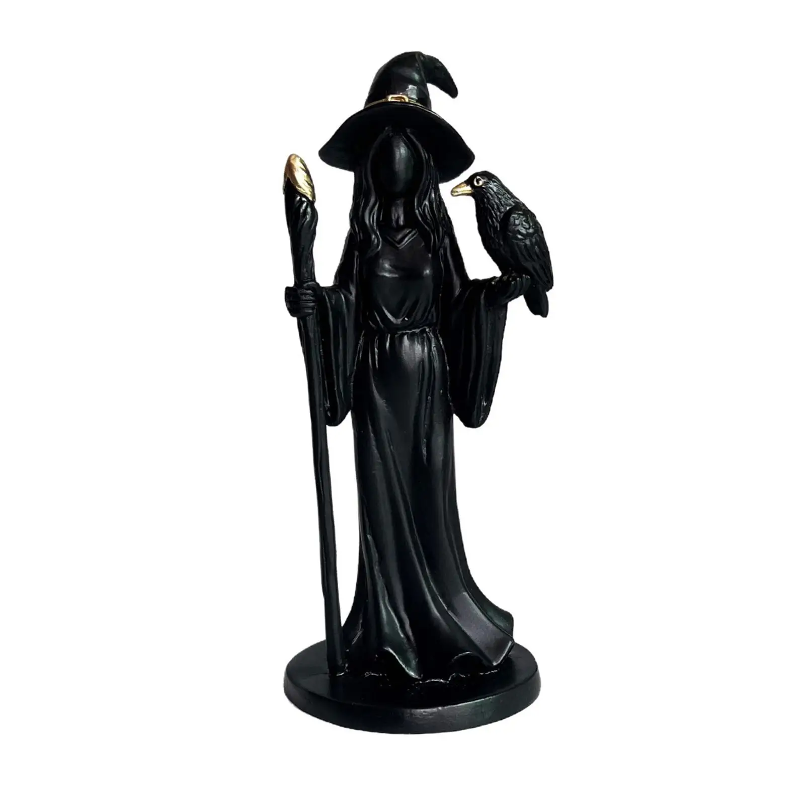 Halloween Witch Statue Witch Figure Ornament for Shelf Mantel Living Room