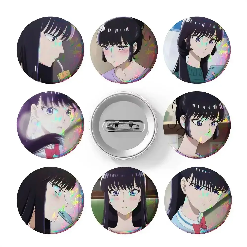 Anime After the Rain Akira Tachibana  Badges 25 32 44 58 75 mm Round Cosplay Pin Bag Decor Fans Collect Brooch Souvenir