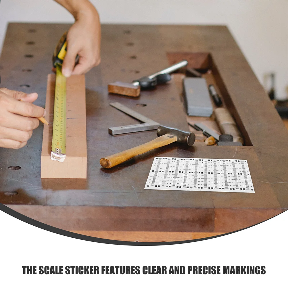 2 مجموعة ذاتية اللصق مقياس ملصق 30 سنتيمتر/50 سنتيمتر واضح أشرطة القياس ل النجارة صياغة الجدول دائم بولي كلوريد الفينيل عصا على حاكم أداة