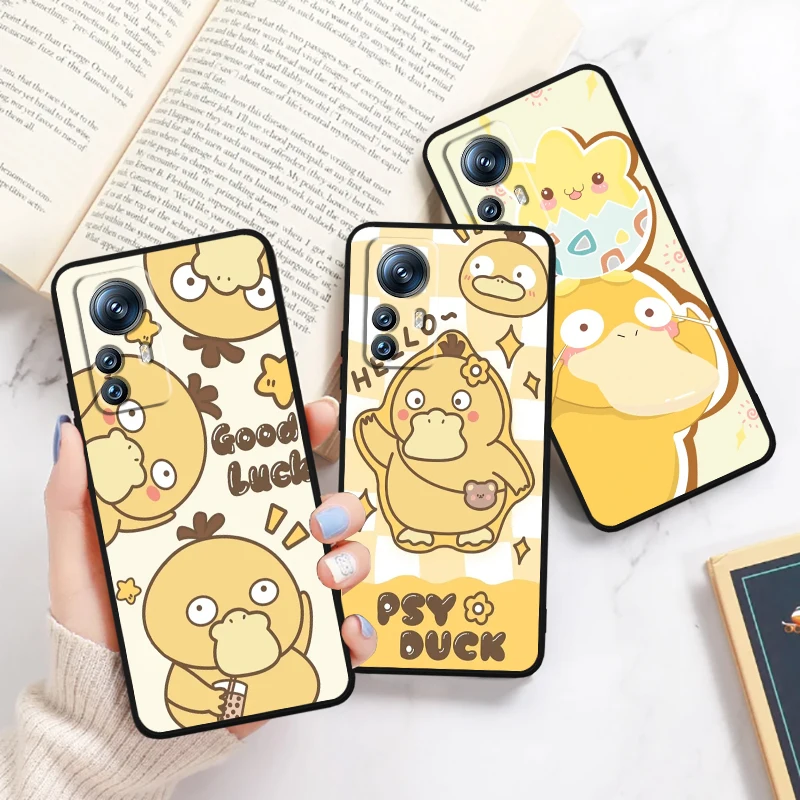 P-Pokemon Can Reach Ducks Cool For Xiaomi Mi Poco F5 F4 F3 X6 X5 X4 X3 M6 M5 M5S M4 M3 C65 Pro GT NFC 5G Black TPU Phone Case