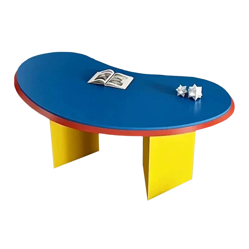 Medieval style minimalist special-shaped dining table household small apartment designer desk dopamine office workbench