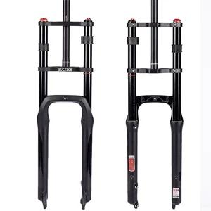 Bucklos-Double Shoulder Mountain Bike Fork, Fat Tire, Snow Air Fork and Beach Bike, 20 In, 26 In, MTB 9 Main Sales Suspension Aro 26 - №7