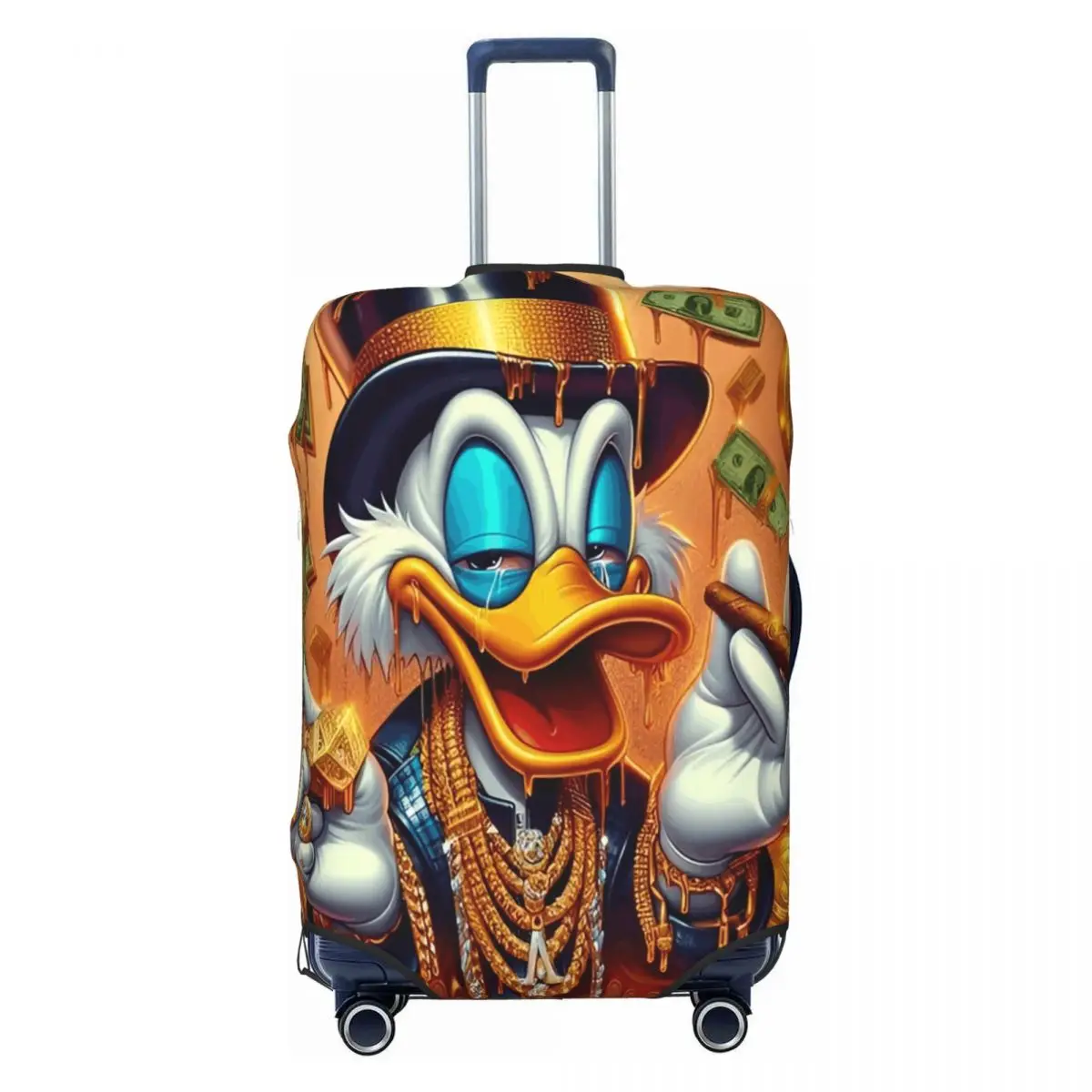 

Funny Donald Duck Suitcase Cover Dust Proof Cartoon Luggage Covers Protector for 18-32 inch