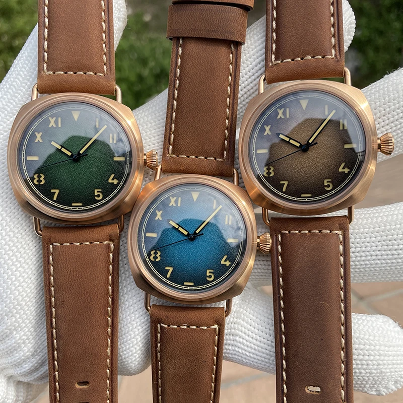 ساعة غواص رجالية من STEELFLIER 42 مللي متر CuSn8 ساعة يد ميكانيكية أوتوماتيكية برونزية 20ATM مقاومة للماء C3 مرآة ياقوت مضيئة NH35