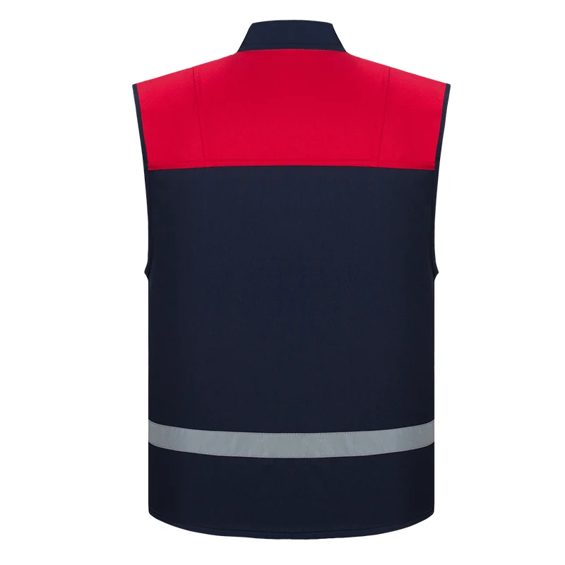 Night Reflective Vest With Logo Pockets Construction Protective Automobile Mechanical Maintenance Electrician Welder Workwear