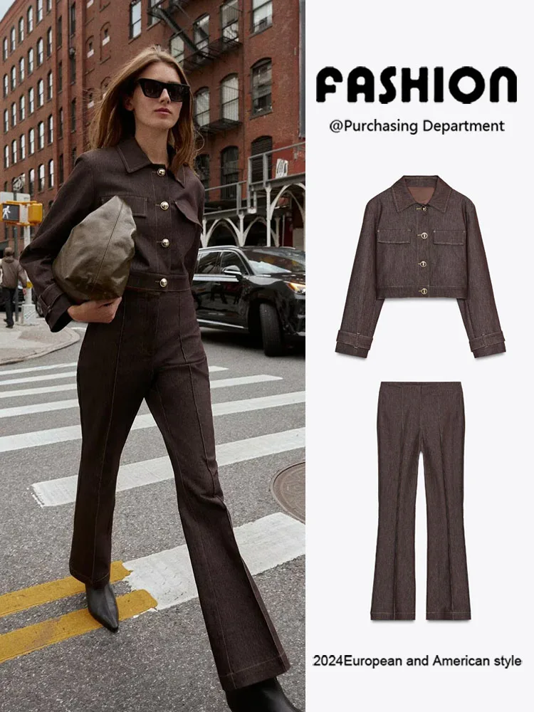 

Новое поступление, женские расклешенные брюки с высокой талией, осенняя коллекция, модная этническая одежда для выступлений на сцене