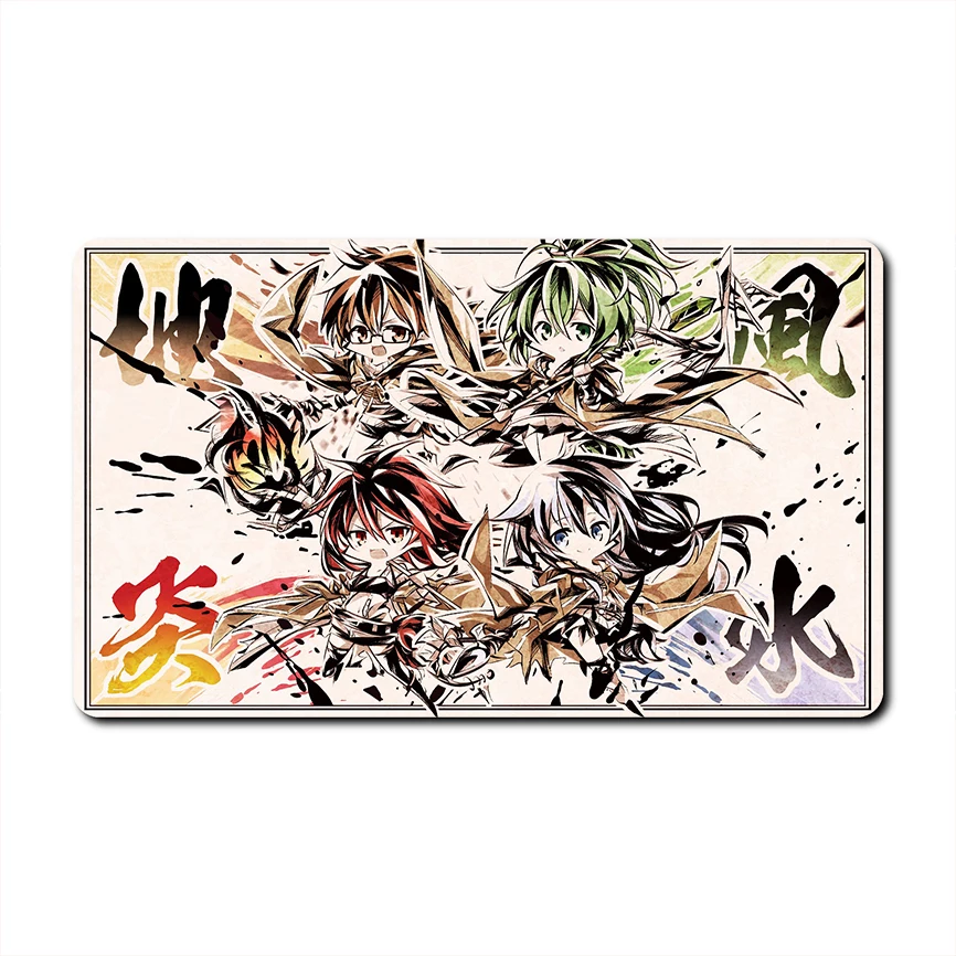 Yu-Gi-Oh! Charmer Series OCG TCG Wynn The Wind Channeler, tapete de batalla para un solo jugador, tapete de juego de mesa de goma de dibujos animados de 600x350mm