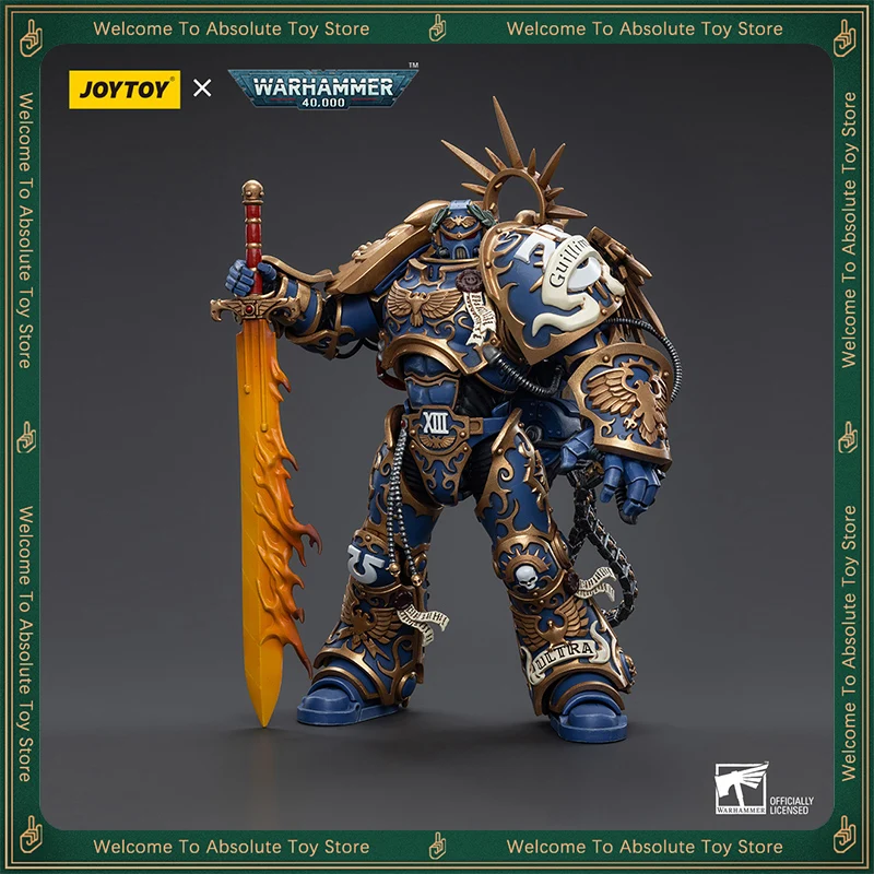 JOYTOY Warhammer 40K 1/18 Action Figure Ultramarines Primarch Roboute Guilliman Game Figures Collectible Model Children Toy Gift