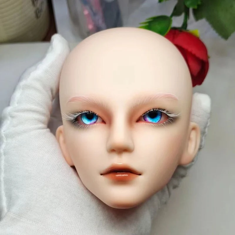 1/3 BJD Female Makeup Head 60cm Doll's Accessories with Eye Children Play House Dress Up Toy