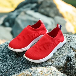 2021 Kids Sneakers Running Children Shoes Boys Sport Shoes Girls Breathable Knit Socks Sneakers Outdoors Soft Casual Shoe 26-38