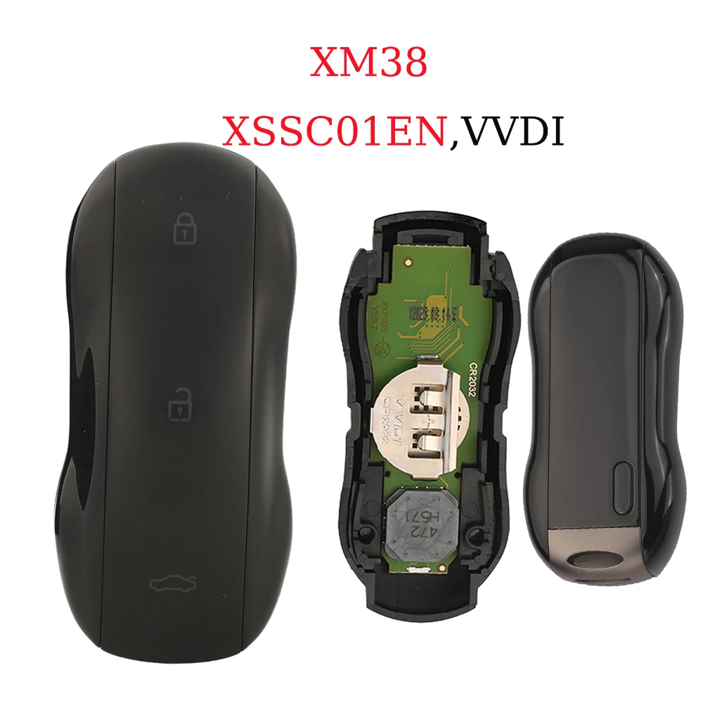 

jingyuqin Remote Car Key For Xhorse VVDI XM38 XSSC01EN TOY.T Universal Smart Key Supercar Style Glossy Black Color