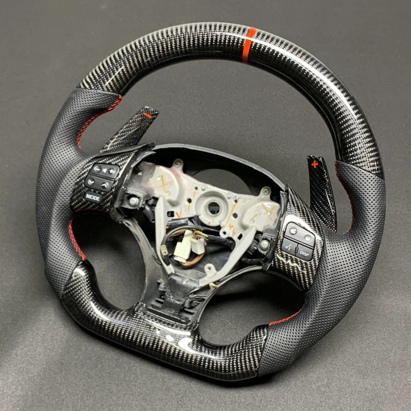 For Lexus IS250 IS300 IS350 IS ISF Carbon Fiber Steering Wheel With Shift Paddles Customized Car Interior Accessories 2006-2011