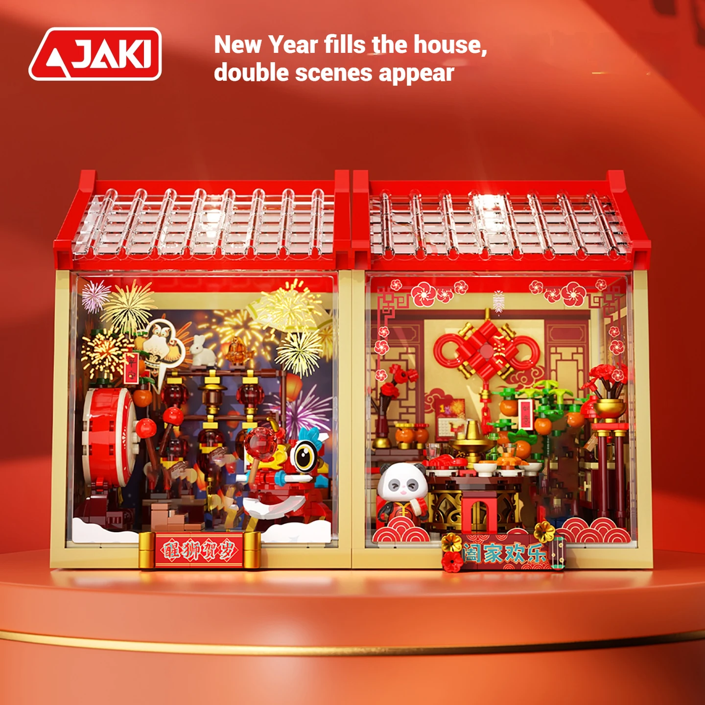 

JAKI Streetscape Super Town DIY Architectural Model Assembly Puzzle Toy Building Blocks Set for Boys and Girls Birthday Gift