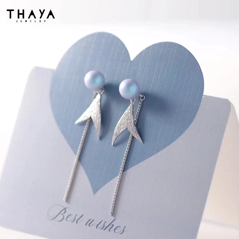 

Thaya 2024 Original Design Elegant Women Earrings Dangle S925 Silver Needle Tassel Earrings For Women Fashion Party Fine Jewelry