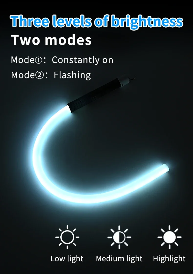 Hochhelle LED-Streifenleuchte 73cm Flexibler Silikon-LED-Taschenleuchte Professionelle Arbeitsleuchte Tragbares Autoreparaturwerkzeug – Detail 9