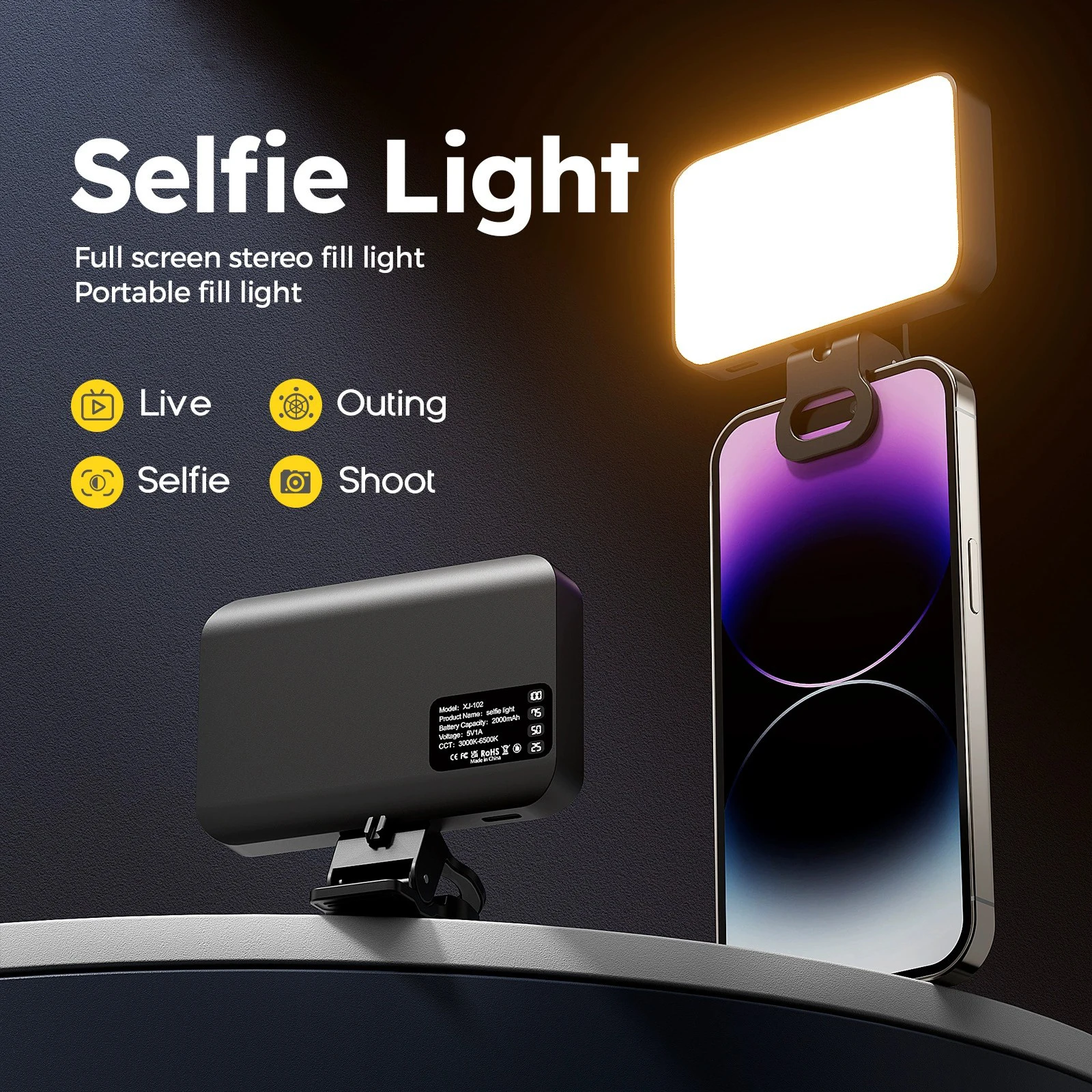 Video Conference Fill Light Beauty Mobile Phone Selfie Fill Light Platform Computer Laptop Live Photography Light