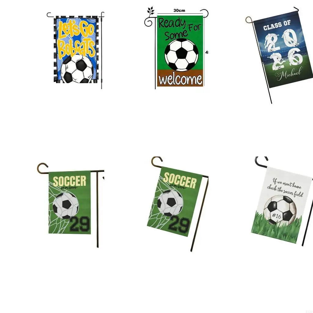 Happy 2026 Football Concept standard 30x45cm Fitting For Exterior And Interior Display KXRE