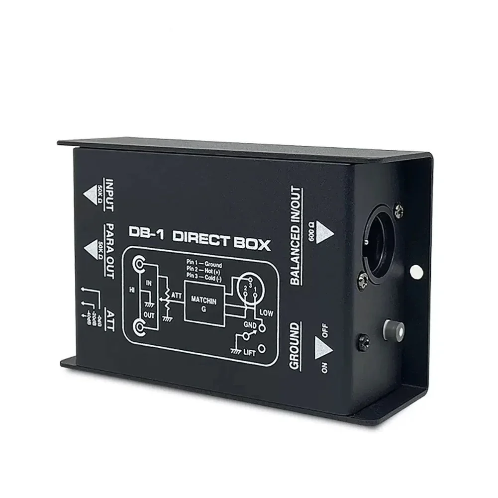 Stereo DI Box Splitter Single Channel XLR Audio System for Guitar Bass with Impedance Conversion and Clean Signal
