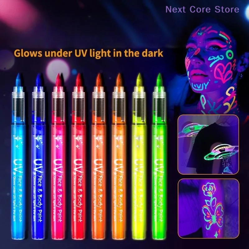 

1/8Pcs Colorful Luminous Pen Student Children Creative Painting Fluorescent Marker Pen Human Face Paint Pen