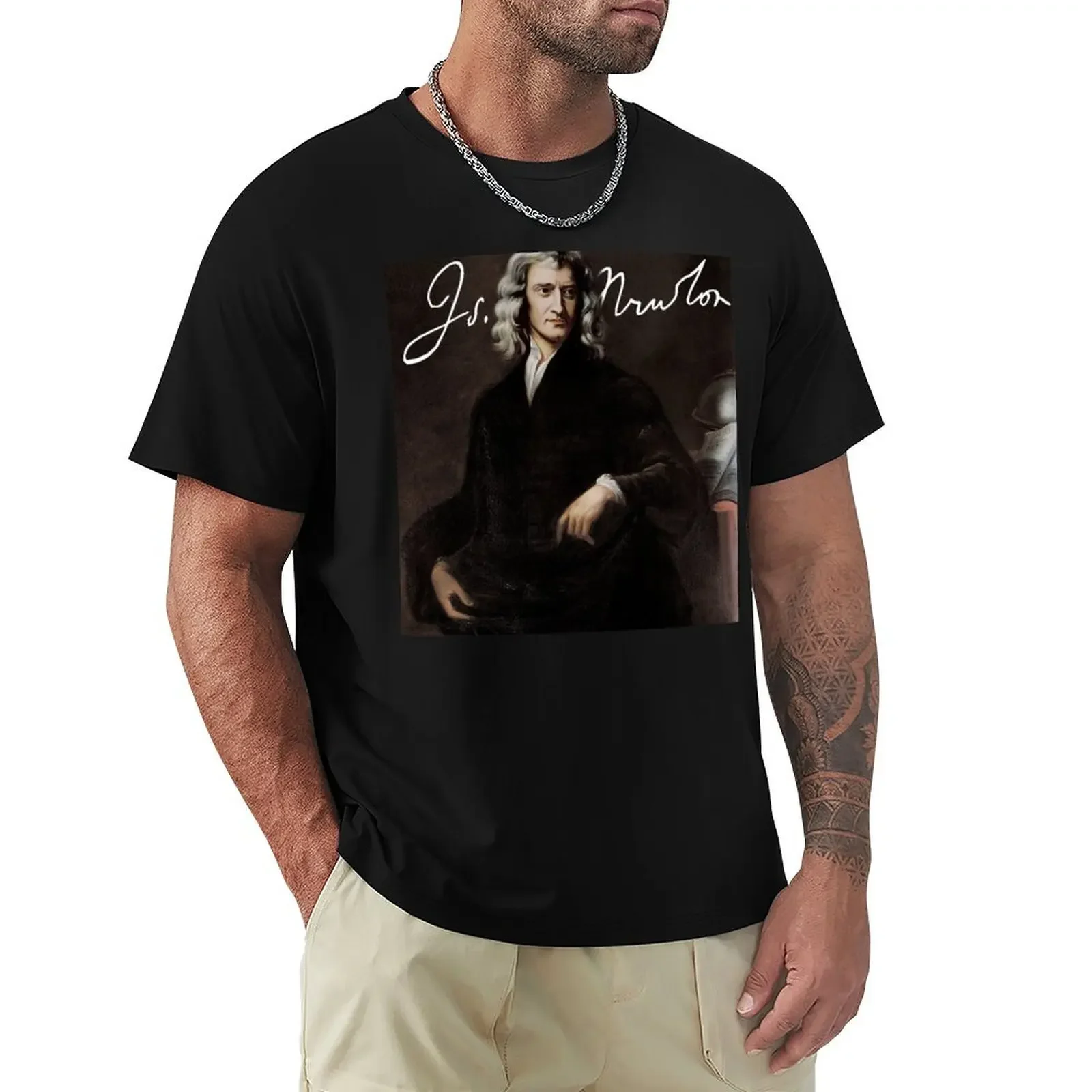 Sir Isaac Newton - The Smartest Man to Ever Live T-Shirt custom shirt vintage oversized t shirts for men graphic