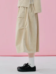 IMAKOKONI Original Design Elastic Waist Loose Pocket Sweet Casual Fashion Half Skirt 254993