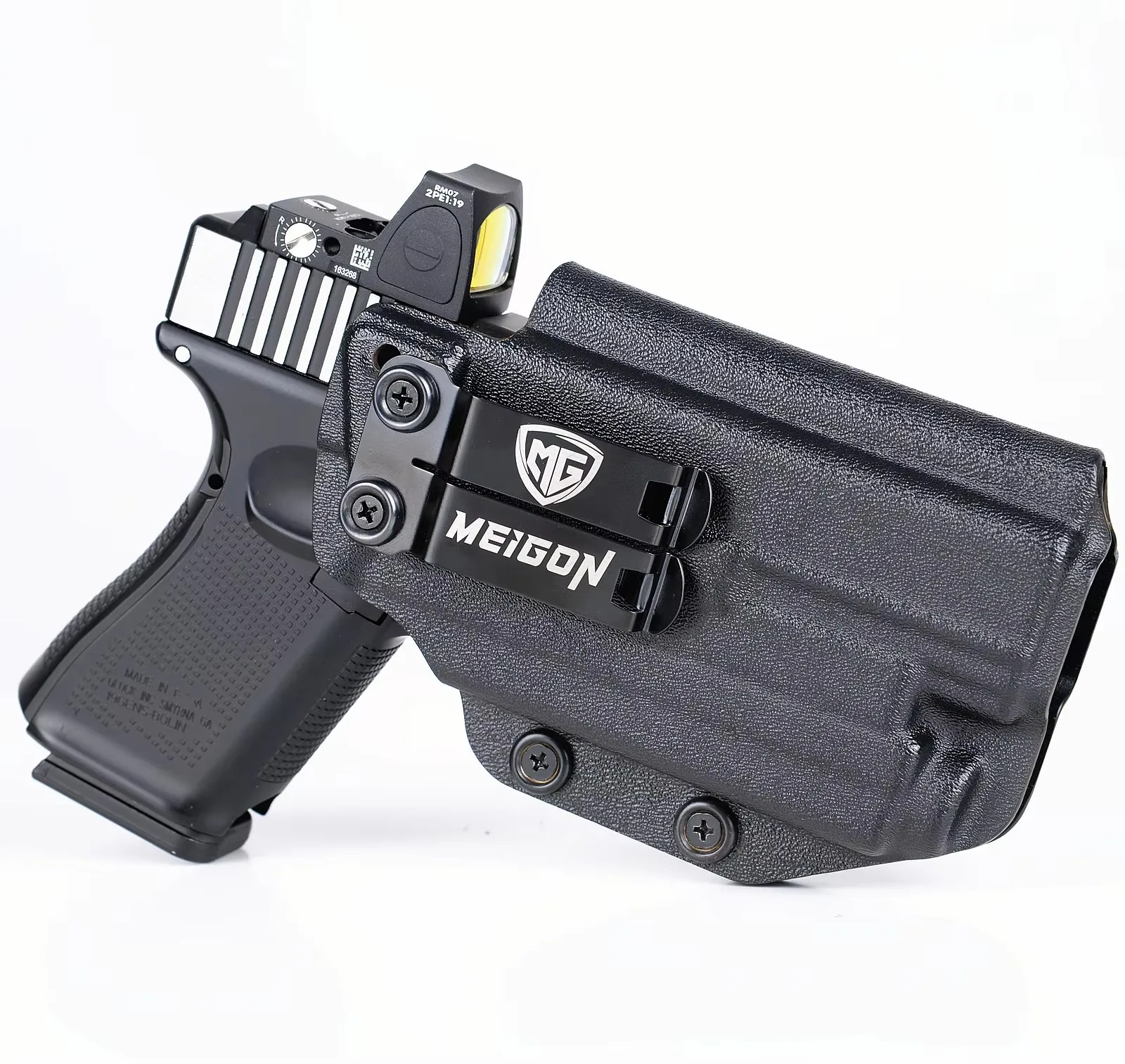 

IWB Kydex Holster for Glock 17 22 31 with Olight Baldr S 800 Lumens Flashlight Appendix Inside Waistband Concealed Carry