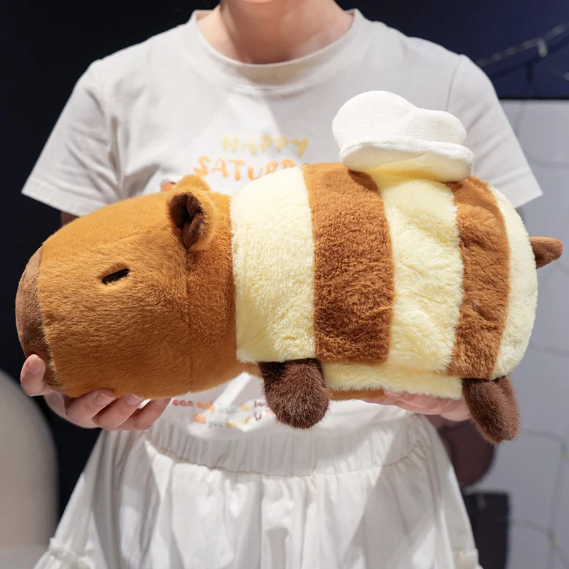 Double-Sided Flip Capybara Toy To Bee Transform Tortoise Plush Doll 2-in-1 Flip Change Transform Soft Pillow Christmas Gifts