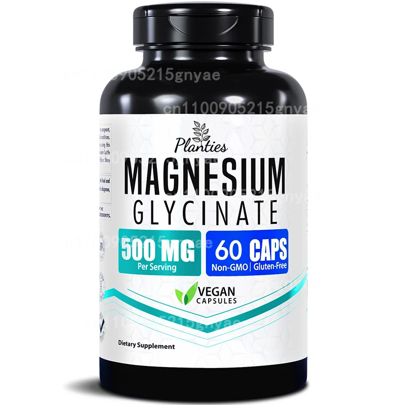 

Magnesium Glycinate Capsules for Sleep Relaxation, Brain, Nervous System, Bone, Muscle, Heart Health, Immune Support