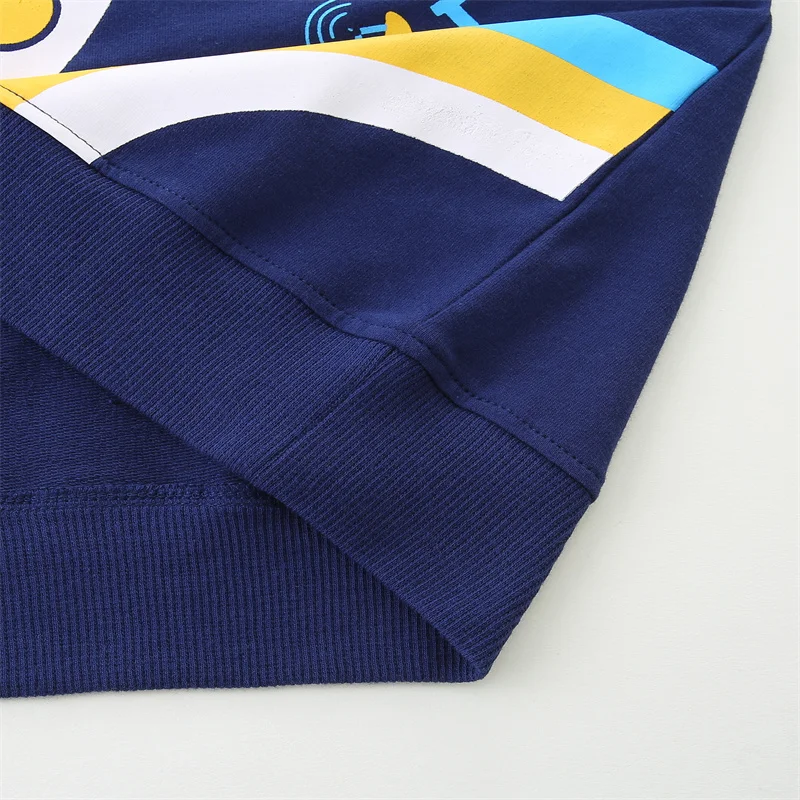 Jumping Meters 2-7T Boys Sweatshirts With Rockets Space Print Fashion Cute Children\'s Sport Shirts Kids Autumn Spring Clothes