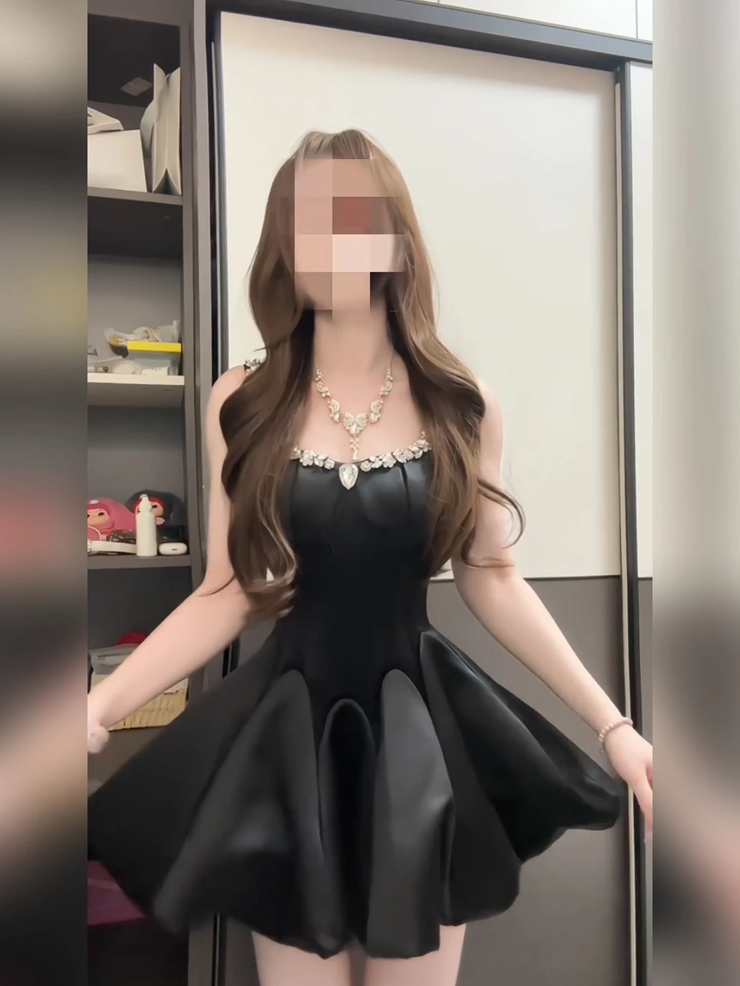 

XZY Ele plus Size Women's Bla Sequin Strap Dr Summer Waist Cinched Beautiful Fluffy Gown French Sle A-Line ort D...