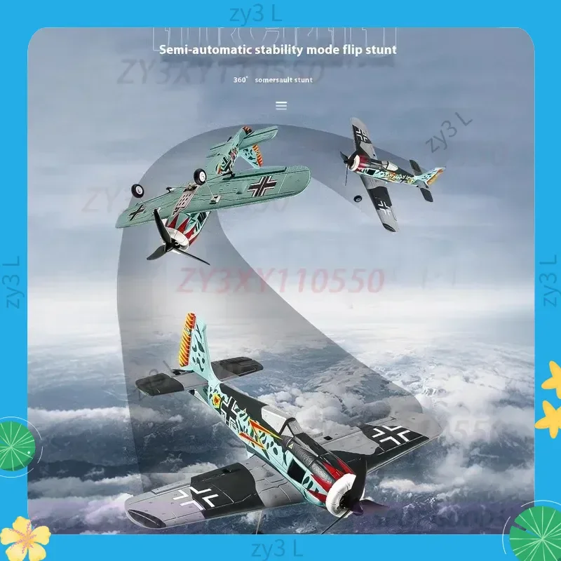 

Qf013 Four Channel Fw190 Fighter Brushless Motor 2.4g Fixed Wing Aircraft Model Remote Control Foam Aircraft Christmas Halloween