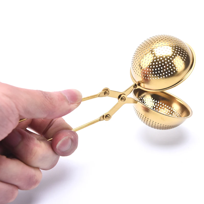 Tea Infuser Stainless Steel Sphere Mesh Tea Strainer Coffee Herb Spice Filter Diffuser Handle Tea Ball Match Tea Bags