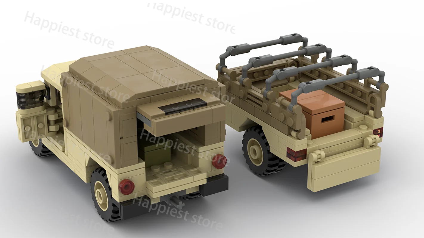 MOC Hummer Armored Vehicle US Special Forces Building Block Military M1038A1 Car Truck Figures Soldiers Army Bricks Kids Toys