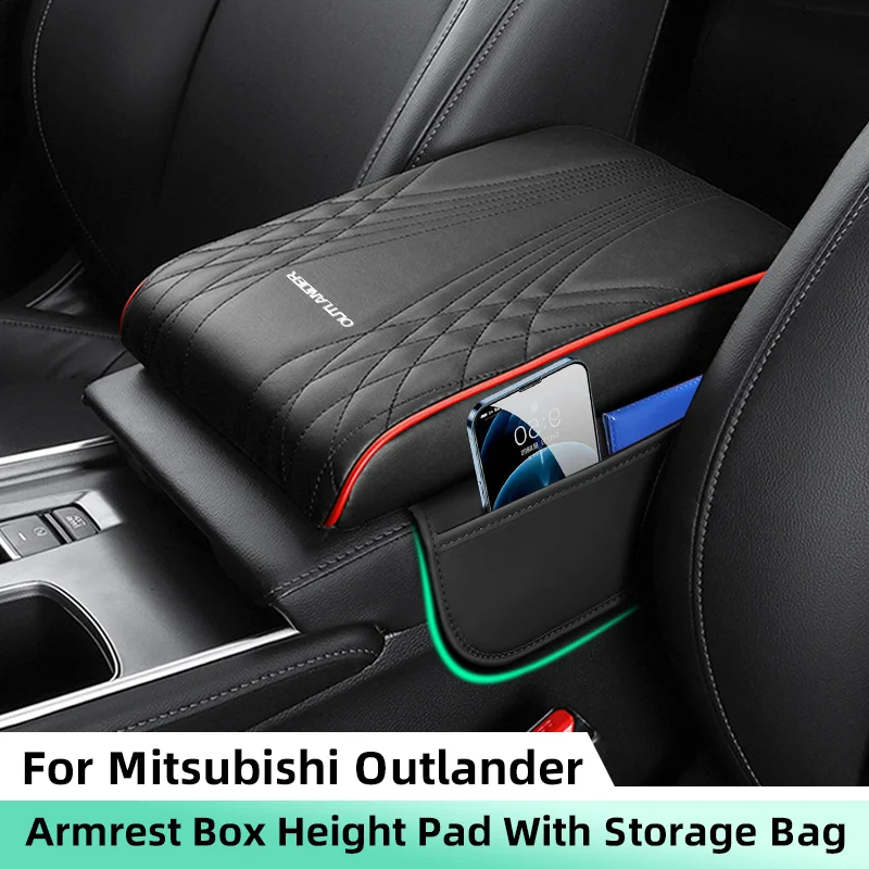 

Car Armrest Box Height Pad with Storage Bag Sponge Height Pad For Mitsubishi Outlander Center Armrest Protect Cushion Support