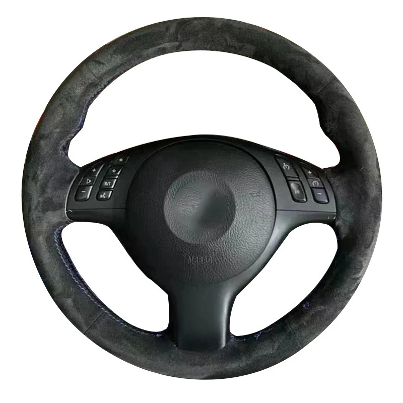 Car Steering Wheel Cover Wrap Non-Slip Car Accessories For BMW E46 E39 330i 540i 525i 530i 330Ci M3 2001 2002 2003