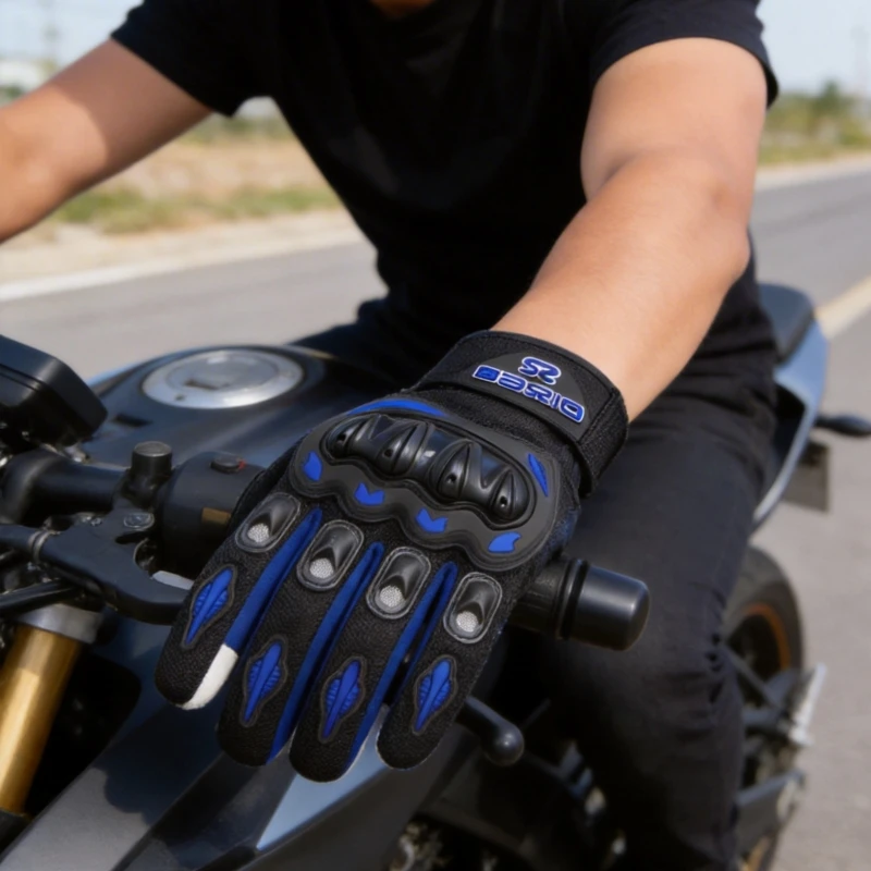 

Breathable Summer Motorcycle Gloves Men Women Full Finger Non-slip Wear-resistant Touch Screen for Motocross Racing Off-Road