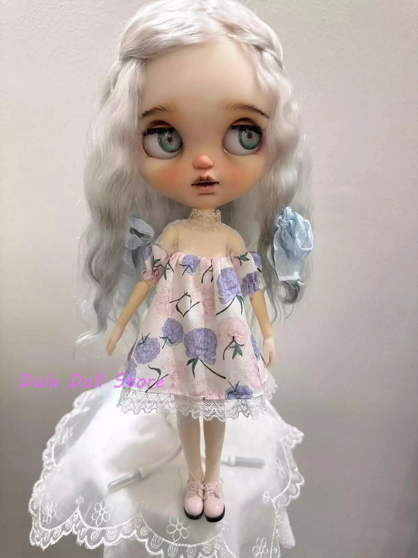 

Одежда для куклы Dula платье фиолетовое цветочное кружевное платье Blythe ob24 ob22 Azone Licca ICY jerfish 1/6 аксессуары для шарнирных кукол