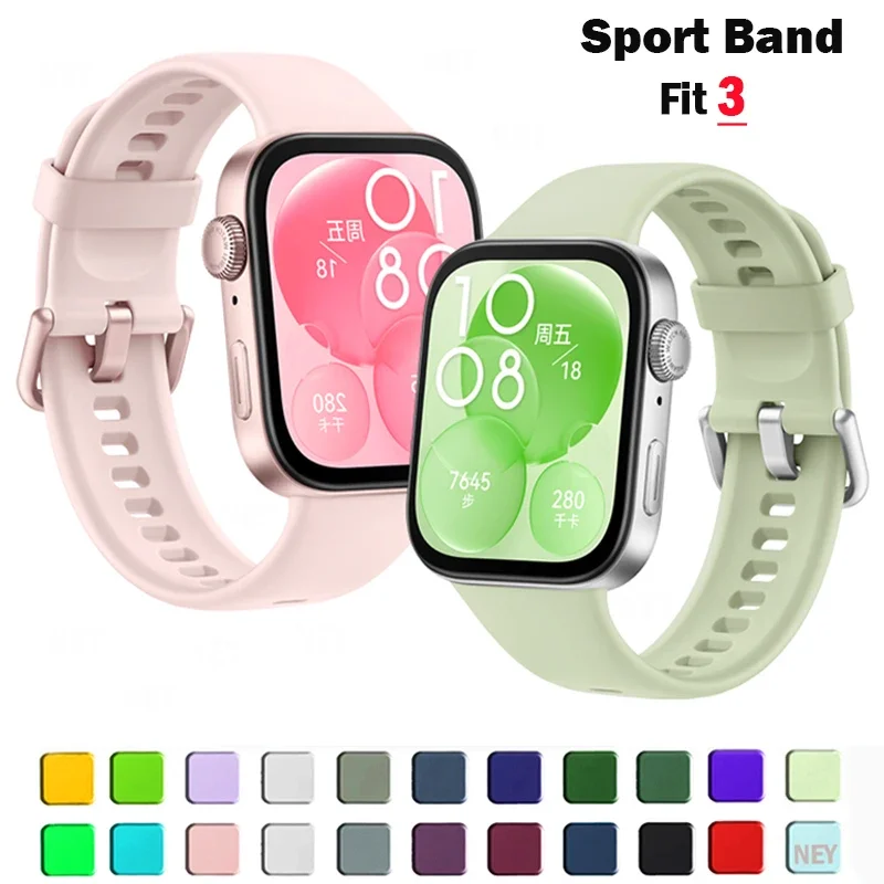 Watchband for huawei watch fit 3 strap sport official-website 1:1 Smartwatch silicone bracelet for correa huawei fit3 Accesorios