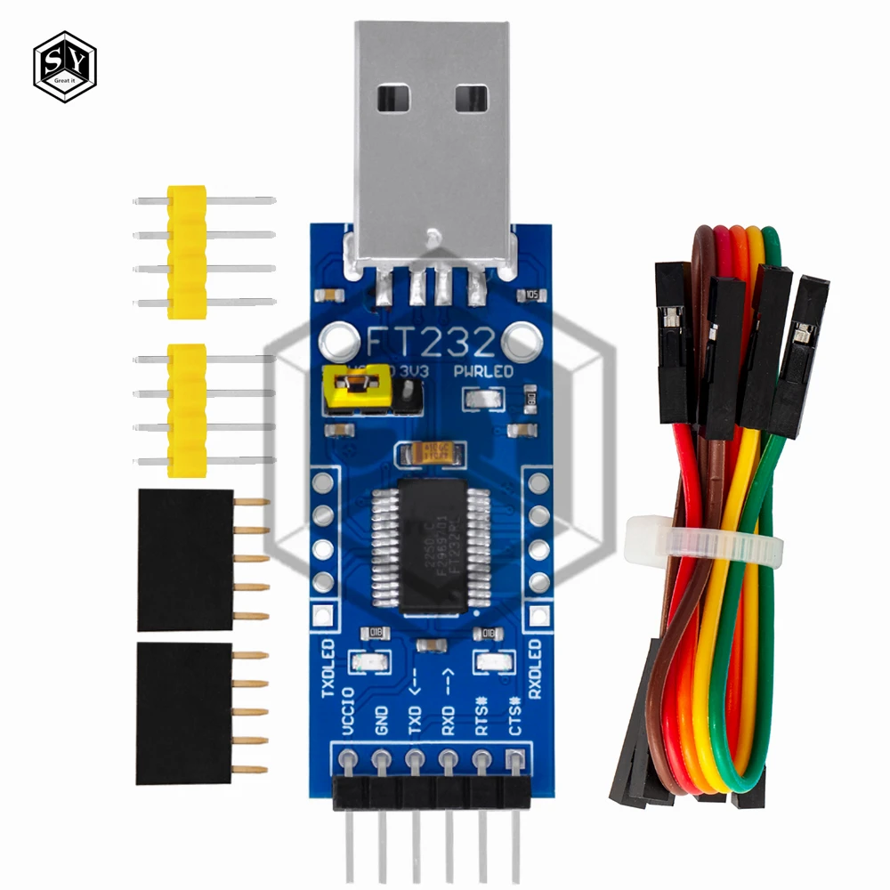FT232 وحدة المنفذ التسلسلي للعزل الكهروضوئي USB 3.3 فولت 5.5 فولت إلى محول TTL عزل FT232RL FTDI لاردوينو