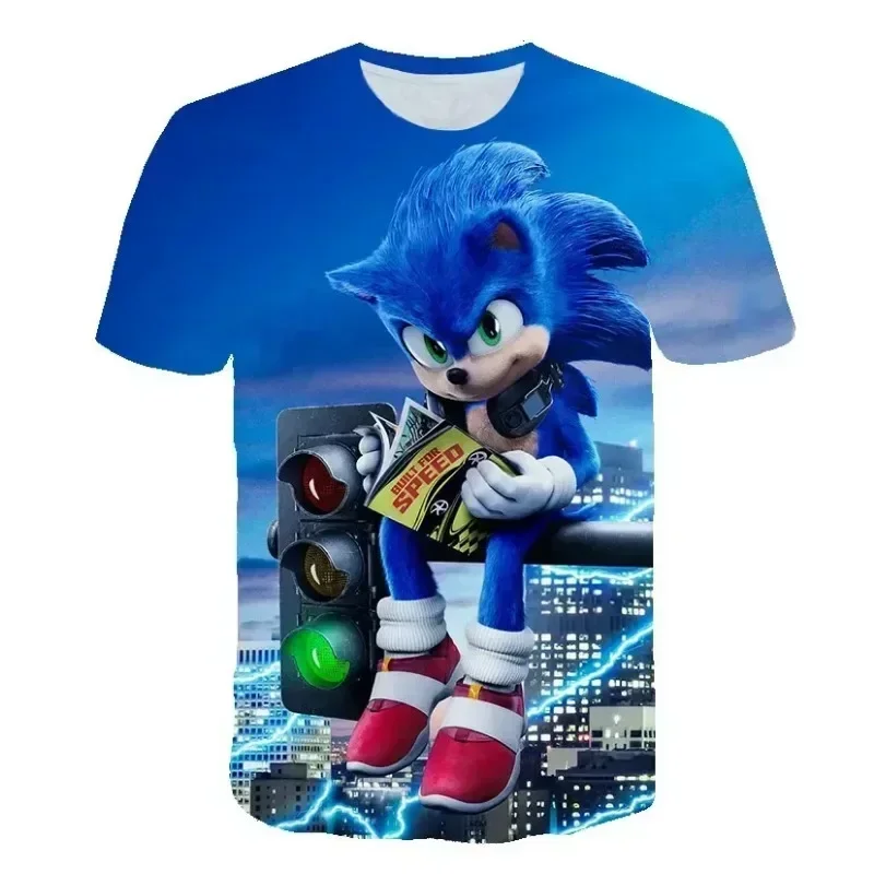 SONIC THE HEDGEHOG T-shirt vêtements Sonic 3D pour enfants garçons et filles dessin animé impression Animation Cosplay vêtements accessoires