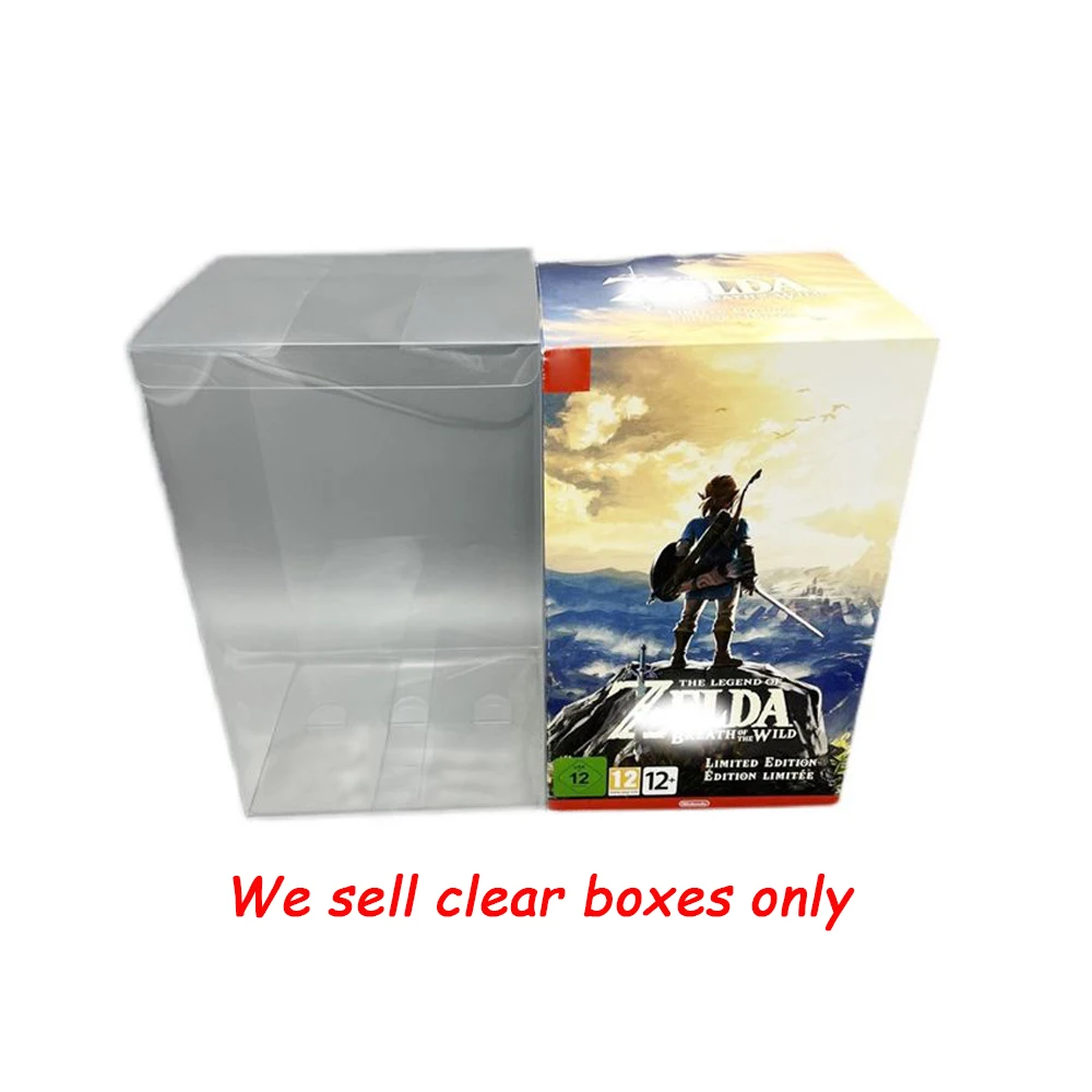 Transparent Clear protective box For Switch NS  Breath of the Wild game PET storage display box collect case