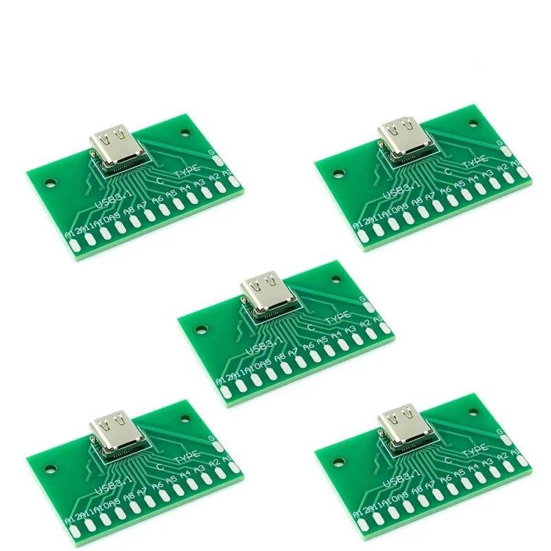 TYPE-CFemale BoardUSB 3.1BeltPCBPlate24PUsb Connector Adapter Board Current Measurement Continuity