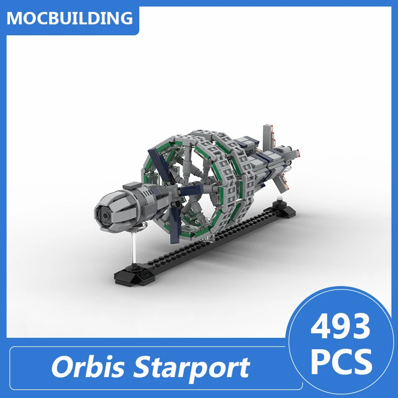 Orbis Starport Modell Moc Bausteine im Maßstab 1:20000 Diy Montieren Ziegel Raum Pädagogische Weihnachten Sammlung Spielzeug Geschenke 493PCS