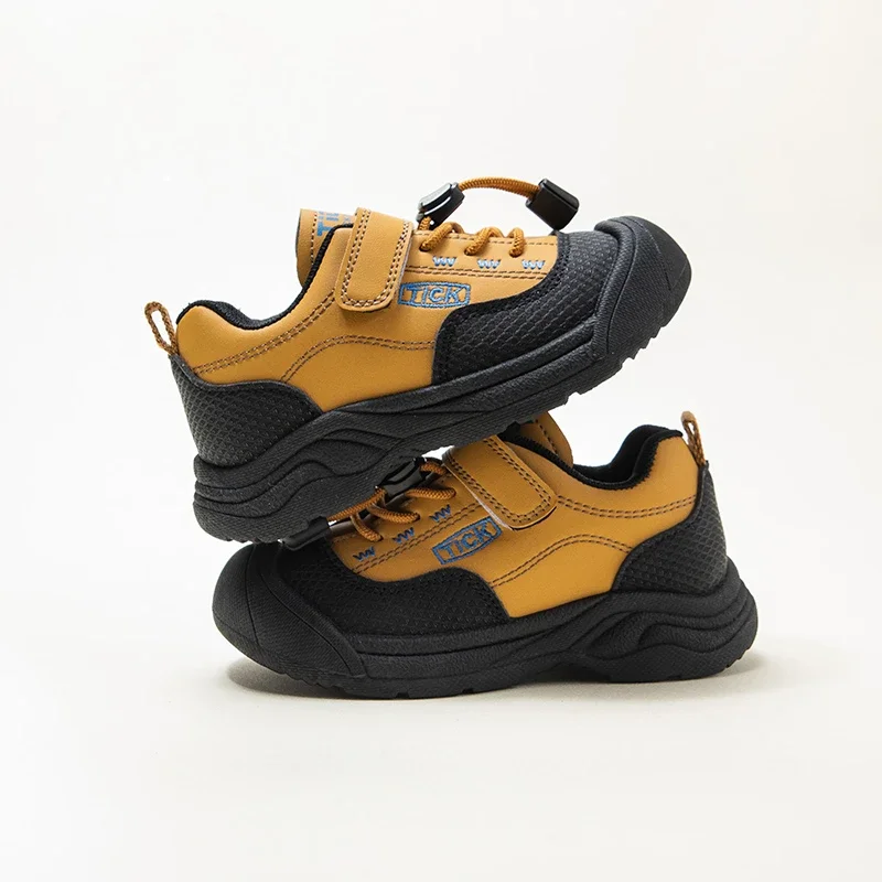 

2025 Autumn New Kids Sports Shoes Toes Capped Pull Rope Children Casual Shoes Non-slip Boys Girls Running Shoes Soft Versatile