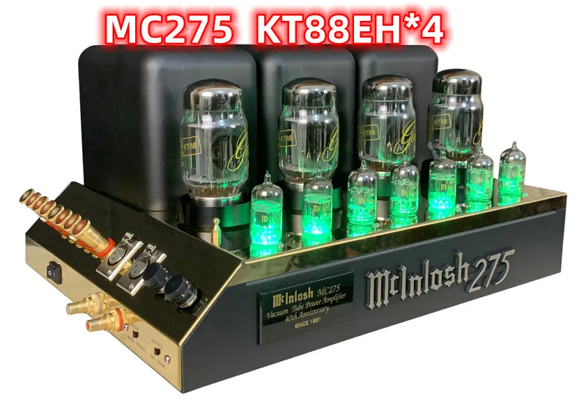 1:1  Clone  MC275 Mcinlosh Upgrade Gold lion KT88*4/KT88EH*4  Tube Power Amplifier XLR/RCA Input Class A 75W*2