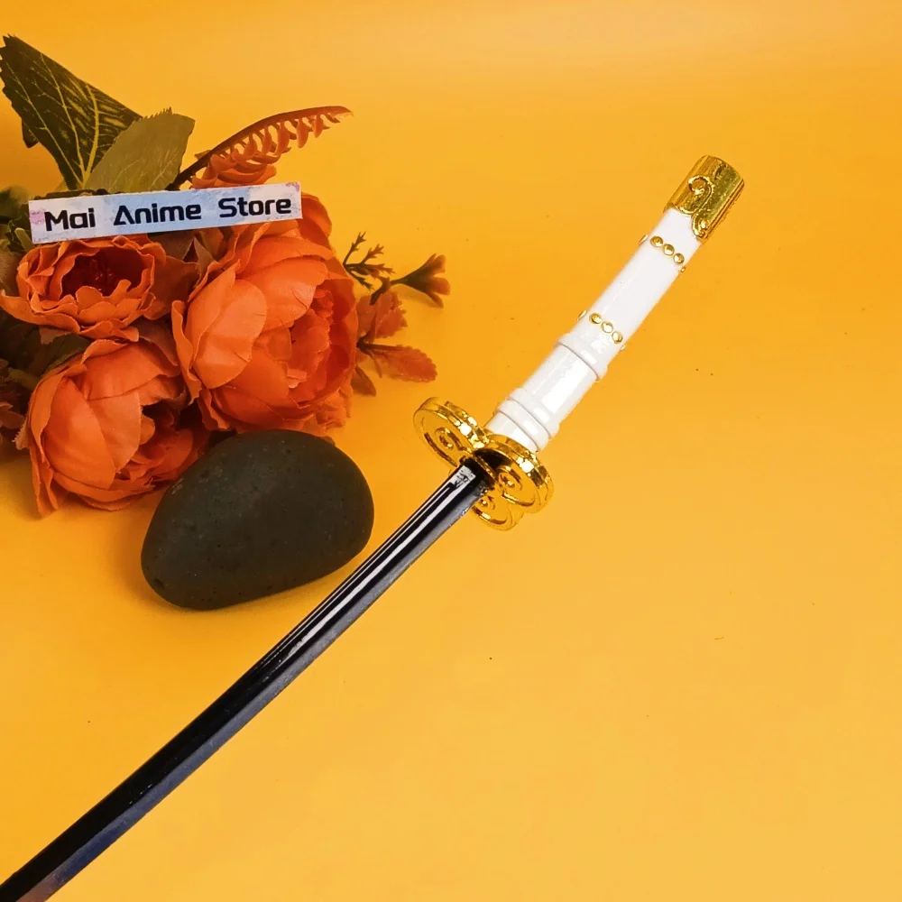 Roronoa Zoro Katana en acier de 10 pouces, taille réelle, épée Zoro en métal japonais, couteau Ninja en fer, sabre de samouraï Original, jouet non tranchant, cadeau