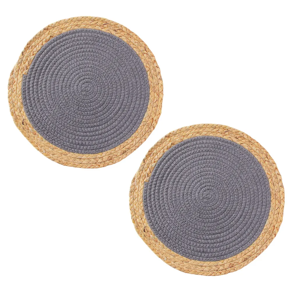 

2 шт. изоляционные подушечки тканый дизайн круглые салфетки для стола термостойкие ресторан уличная столовая кухня